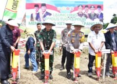 Sinergitas TNI – Polri, Danrem 132/Tdl Hadiri Lauching Gugus Tugas Polri untuk Ketahanan Pangan